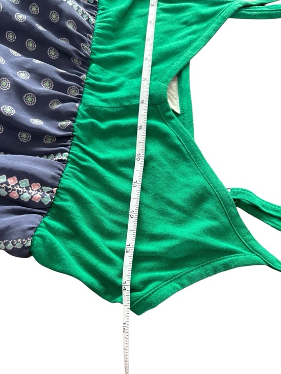 Anthropologie Lilka 100% Silk Green Paisley Maxi Dress Empire Waist Sz S Boho - Picture 9 of 12